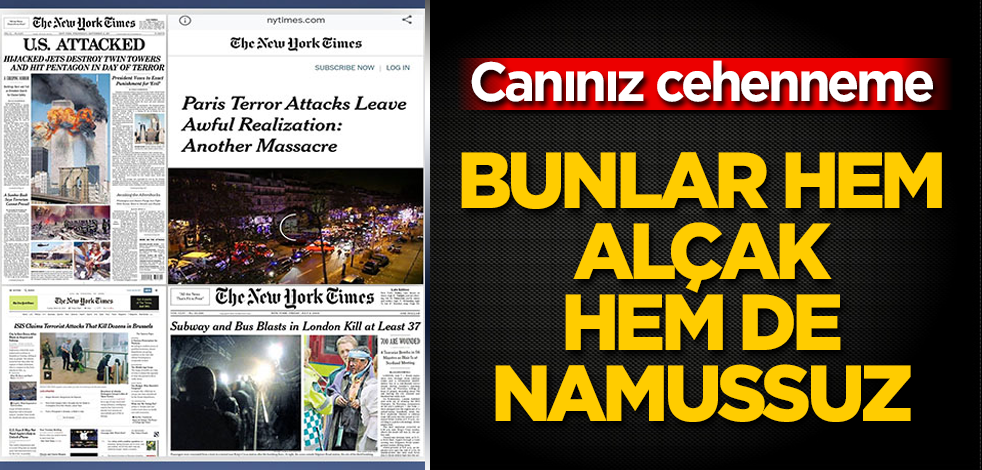 Bunlar hem alçak hem de namussuz! Topunuzun canı cehenneme