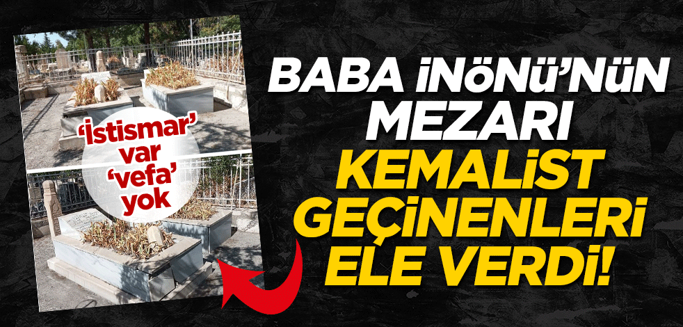 Bunlar kendi tarihlerine de vefasız... CHP İnönü mezarlarını bakımsızlığa terketti
