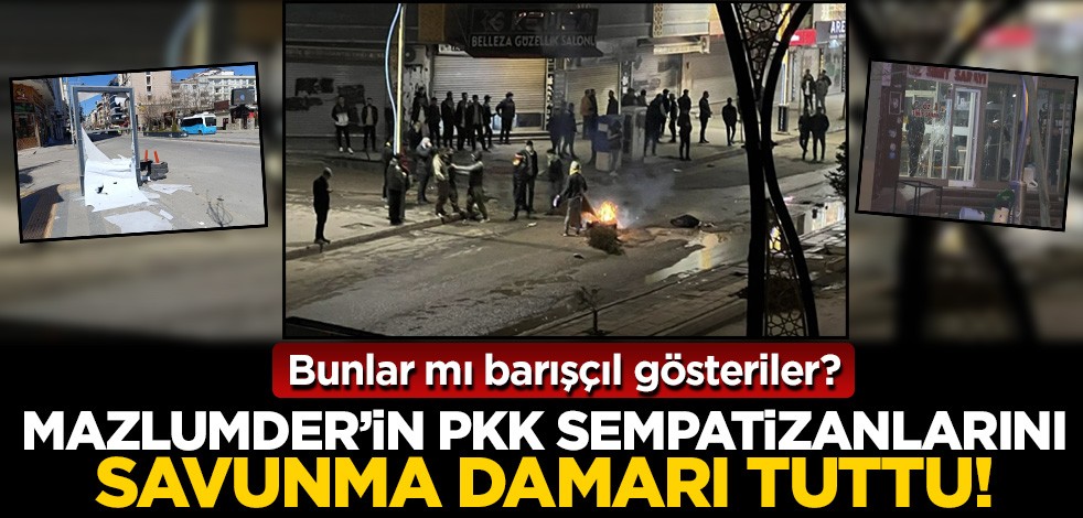 Bunlar mı barışçıl gösteriler? Mazlumder’in PKK sempatizanlarını savunma damarı kabardı!