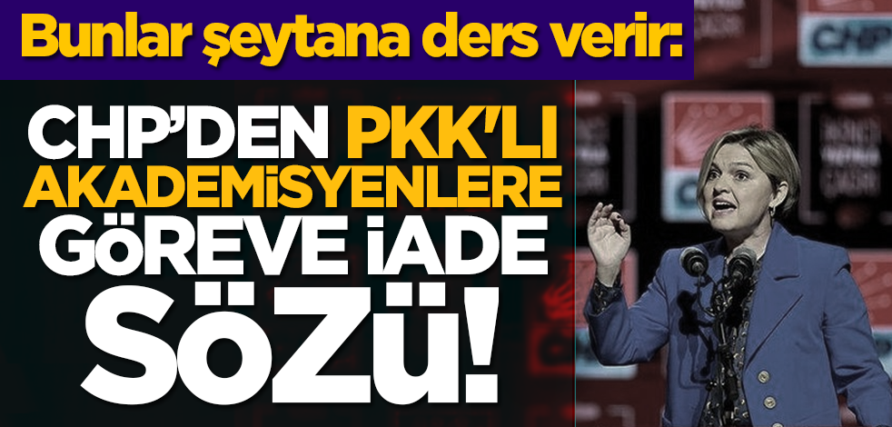 Bunlar şeytana ders verir: CHP’den PKK'lı akademisyenlere göreve iade sözü!