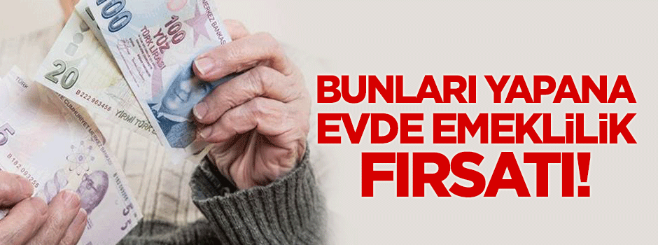 Bunları yapana evde emeklilik fırsatı!