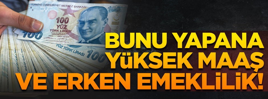 Bunu yapan hem erken emekli olabiliyor hem de yüksek maaş alabiliyor