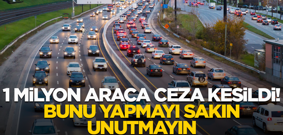 Bunu yapmayı sakın unutmayın! 1 milyon araca ceza kesildi