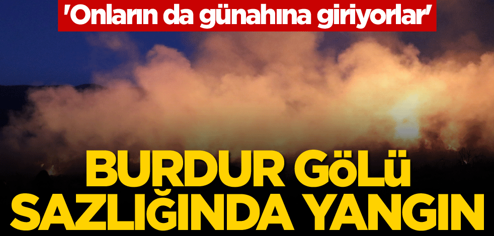 Burdur Gölü sazlığında yangın! 'Onların da günahına giriyorlar'