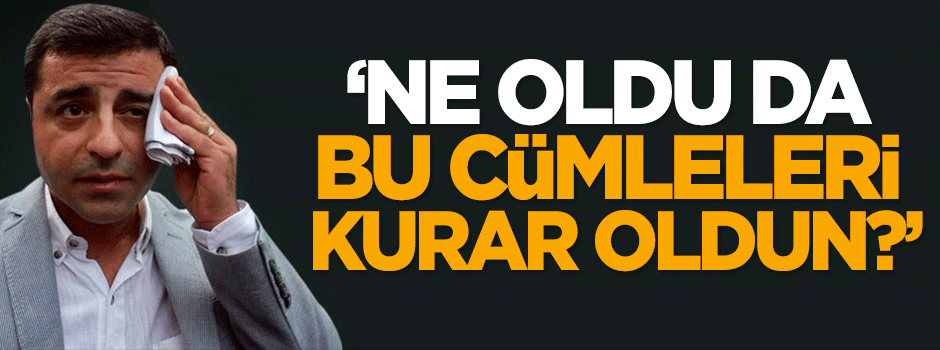 Burhan: Demirtaş ne oldu da bu cümleleri kurar oldun?
