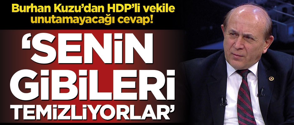 Burhan Kuzu’dan HDP’li vekile unutamayacağı cevap! ‘Senin gibileri temizliyorlar’