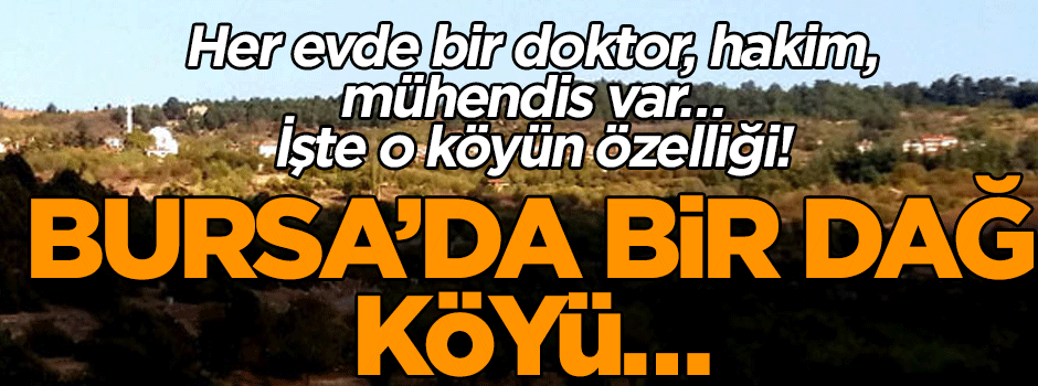 Bursa’da bir dağ köyü… Her evde bir doktor, hakim, mühendis var… İşte o köyün özelliği!