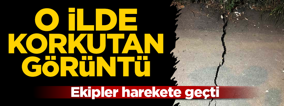 Bursa'da heyelan asfalt ve binalarda çatlak oluşturdu
