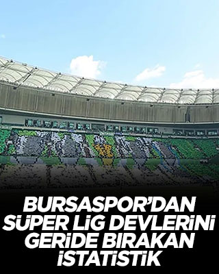 Bursaspor’dan Süper Lig devlerini geride bırakan istatistik
