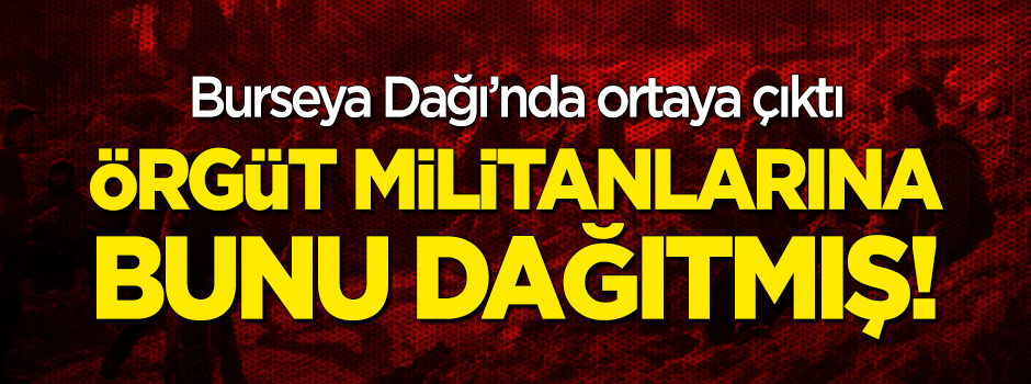 Burseya Dağı'nda ortaya çıktı! Örgüt, militanlarına bunu dağıtmış