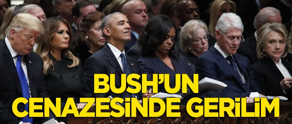 Bush'un cenazesinde gerilim!
