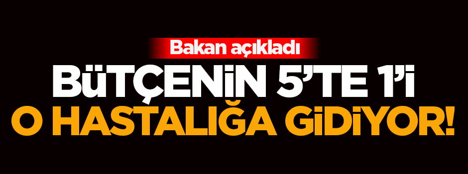 Bütçenin 5'te 1'i o hastalığa gidiyor!