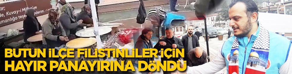 Bütün ilçe Filistinliler için hayır panayırına döndü