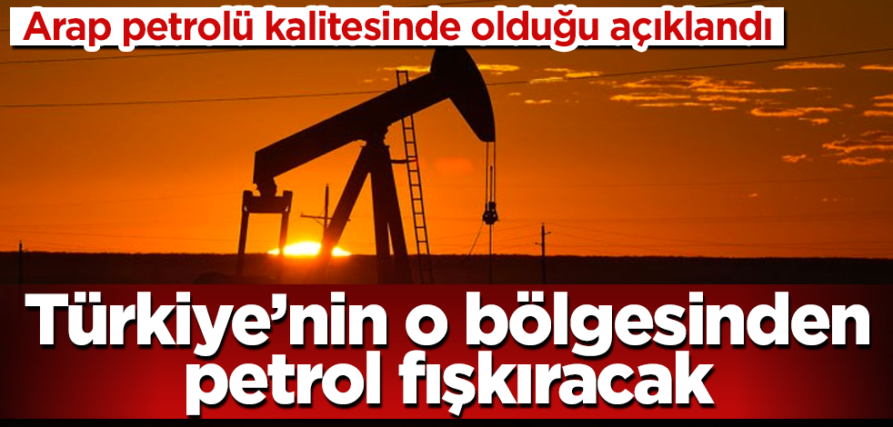 Büyük müjde verildi! Türkiye’nin o bölgesinden petrol fışkıracak! Arap petrolü kalitesinde olduğu açıklandı