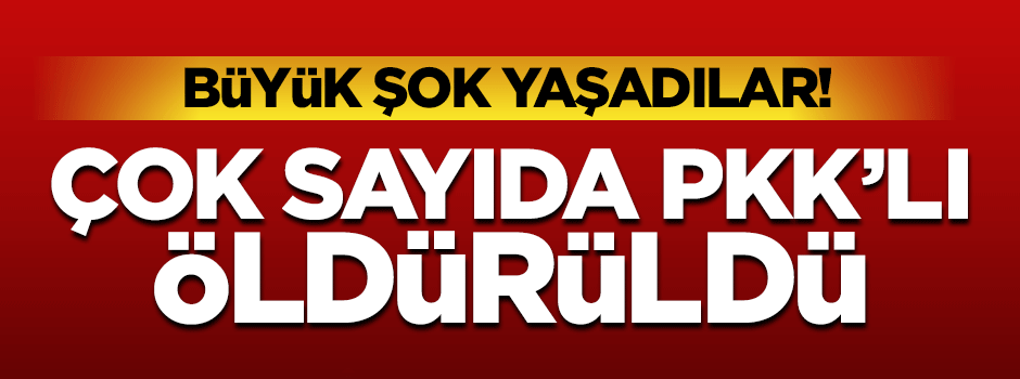 Büyük şok yaşadılar! Çok sayıda PKK'lı öldürüldü