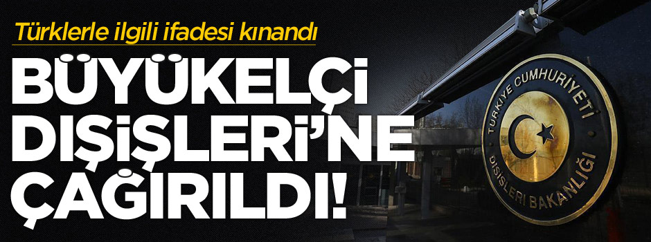 Büyükelçi Hansjörg Haber, Dışişleri'ne çağrıldı