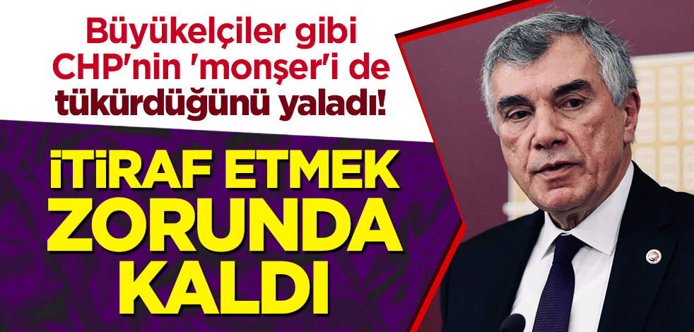 Büyükelçiler gibi CHP'nin 'monşer'i de tükürdüğünü yaladı! İtiraf etmek zorunda kaldı