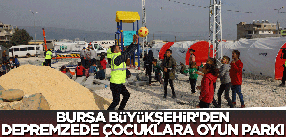 Büyükşehir’den depremzede çocuklara oyun parkı