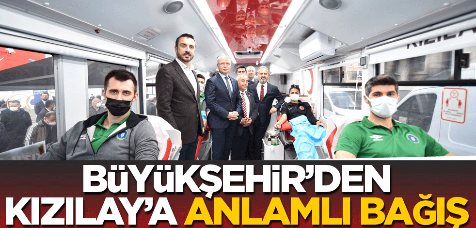 Büyükşehir’den Kızılay’a anlamlı bağış