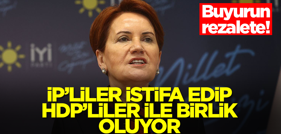 Buyurun rezalete! İP'liler istifa edip HDP'liler ile birlik oluyor