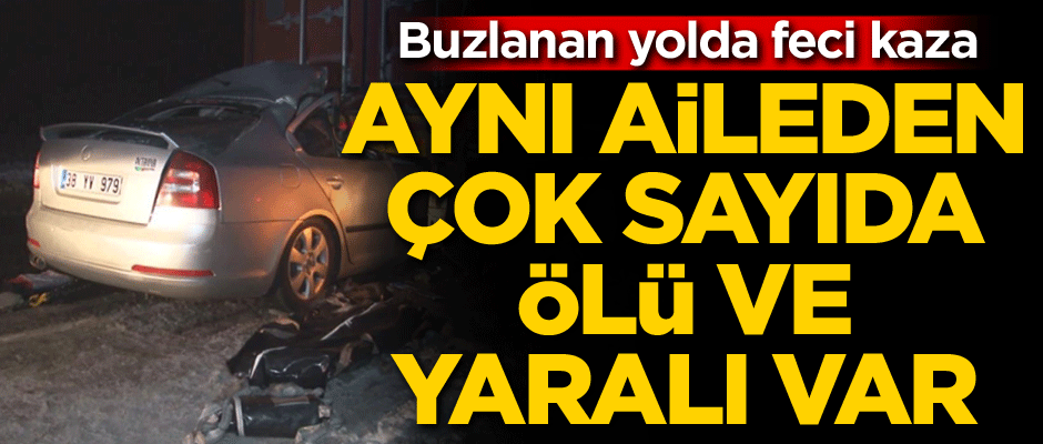 Buzlanan yolda facia: Aynı aileden çok sayıda ölü ve yaralı var