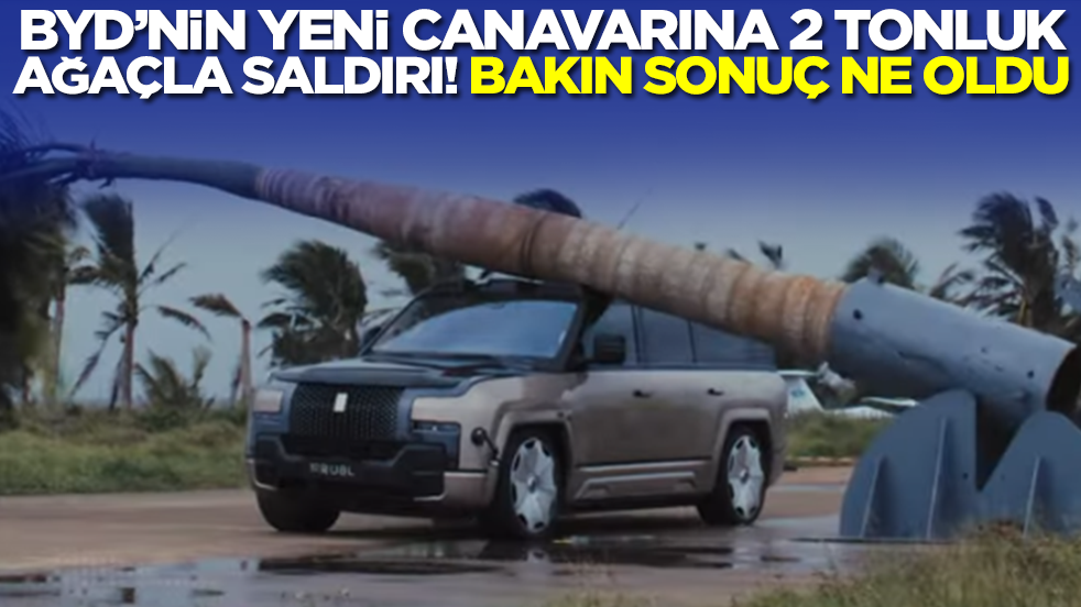 BYD'nin yeni canavarına 2 tonluk ağaçla saldırı! Bakın sonuç ne oldu