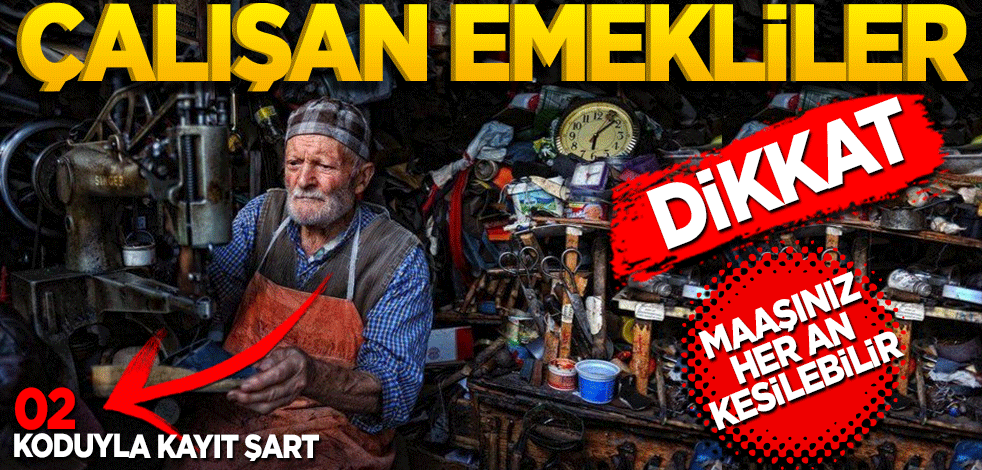 Çalışan emekliler dikkat maaşınız kesilebilir! 02 kodu