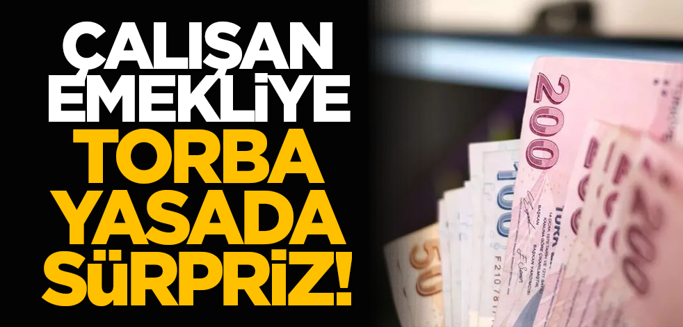 Çalışan emekliye torba yasada sürpriz!