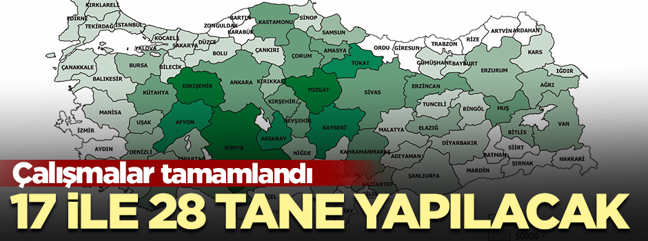 Çalışmalar tamamlandı! 17 ile 28 tane millet bahçesi yapılacak