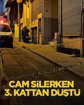 Cam silerken 3. kattan düştü