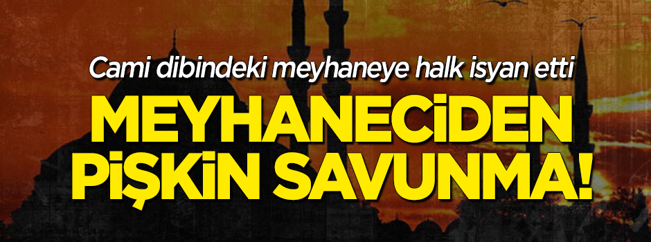 Cami dibinde meyhane!