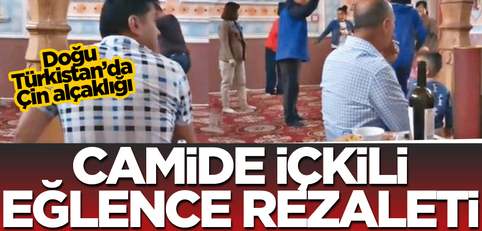 Camide içkili eğlence rezaleti