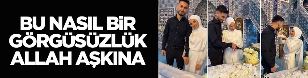 Camide nikah kıyıp pasta kesmişlerdi! O görüntülere sert tepki