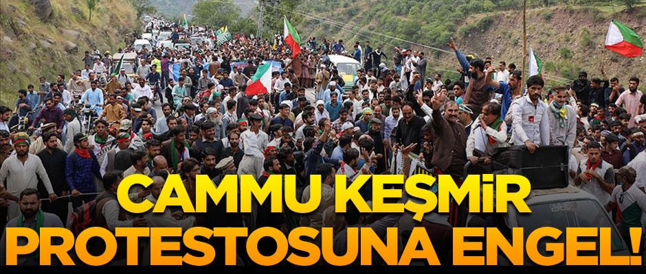 Cammu Keşmir protestosuna engel