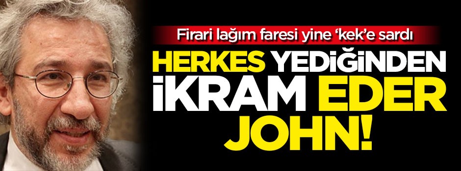 Can Dündar yine 'kek'e sardı: Herkes yediğinden ikram eder John!