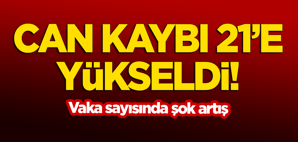 Can kaybı 21'e, vaka sayısı 947'ye yükseldi!