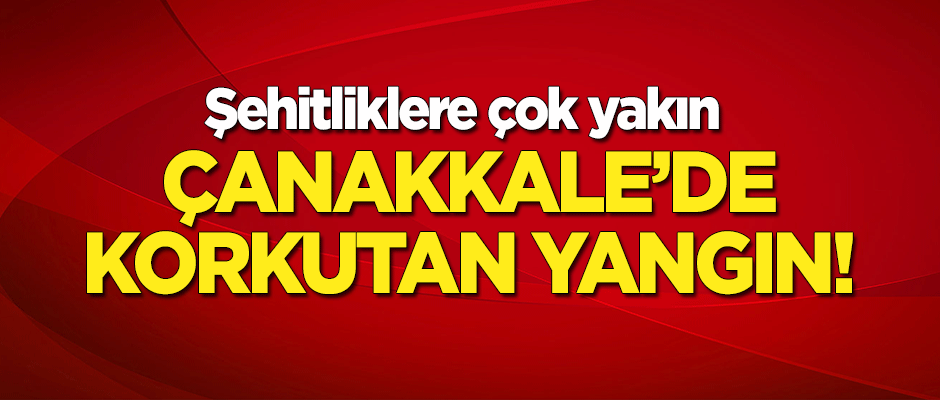 Çanakkale'de şehitliklerin yakınında yangın!