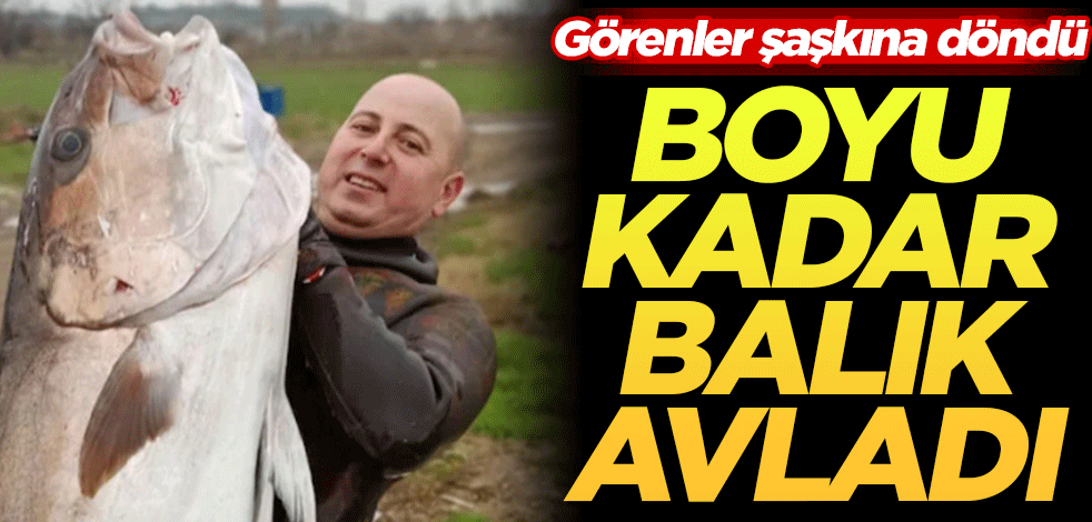 Çanakkale'de tüpsüz dalışta zıpkınla boyu kadar balık avladı
