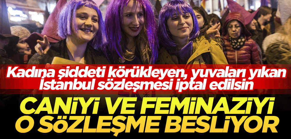 Caniyi ve feminaziyi o sözleşme besliyor! Kadına şiddeti körükleyen, yuvaları yıkan İstanbul sözleşmesi iptal edilsin