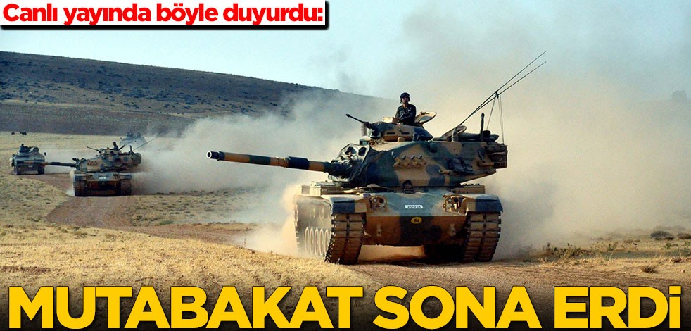 Canlı yayında böyle duyurdu: Mutabakat sona erdi