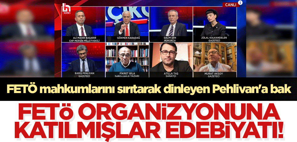 Canlı yayında FETÖ mahkumlarını sırıtarak dinleyen Barış Pehlivan'a bak! 'FETÖ organizasyonuna katılmışlar' edebiyatını sürdürüyor
