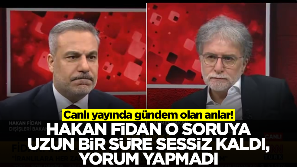Canlı yayında gündem olan anlar! Hakan Fidan o soruya uzun bir süre sessiz kaldı, yorum yapmadı