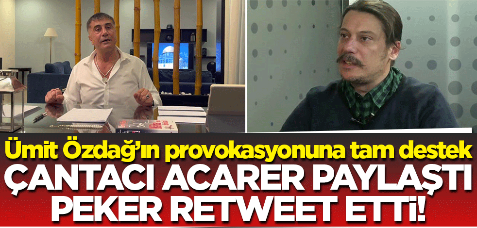 Çantacısı Erk Acarer paylaştı, Sedat Peker retweet etti! Bakan Soylu'yu hadsiz ifadelerle hedef aldılar