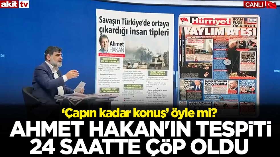 ‘Çapın kadar konuş’ öyle mi? Ahmet Hakan'ın tespiti 24 saatte çöp oldu