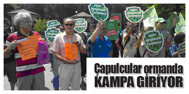 Çapulcular ormanda kampa giriyor