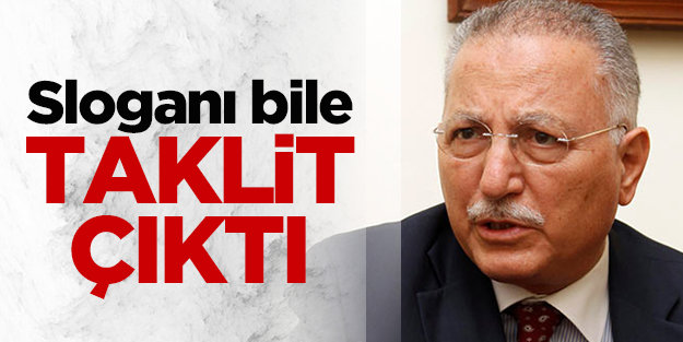 Çatı adayın sloganı da taklit çıktı