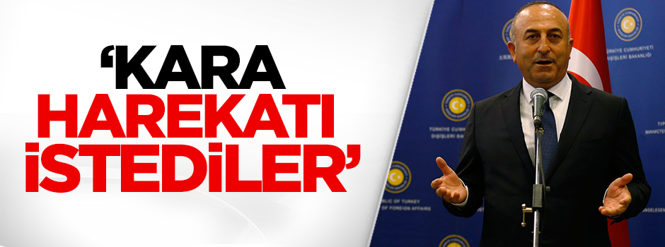Çavuşoğlu: Bizden kara harekatı istediler