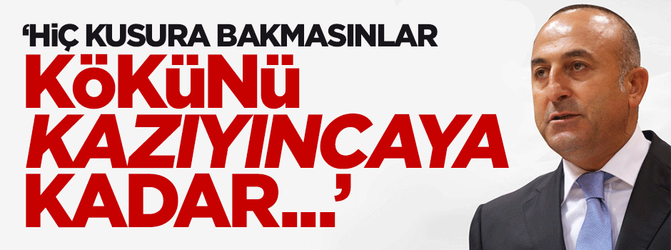 Çavuşoğlu: Kökünü kazıyıncaya kadar devam edeceğiz