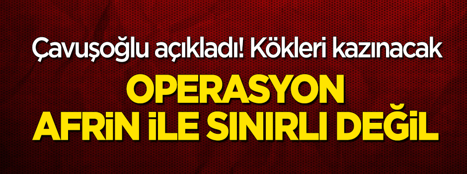 Çavuşoğlu'ndan flaş açıklama: Operasyon Afrin ile sınırlı değil