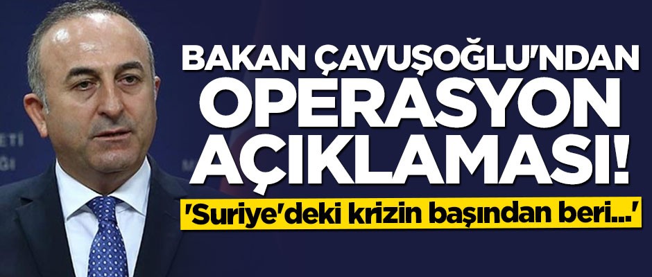 Çavuşoğlu'ndan operasyona ilişkin açıklama